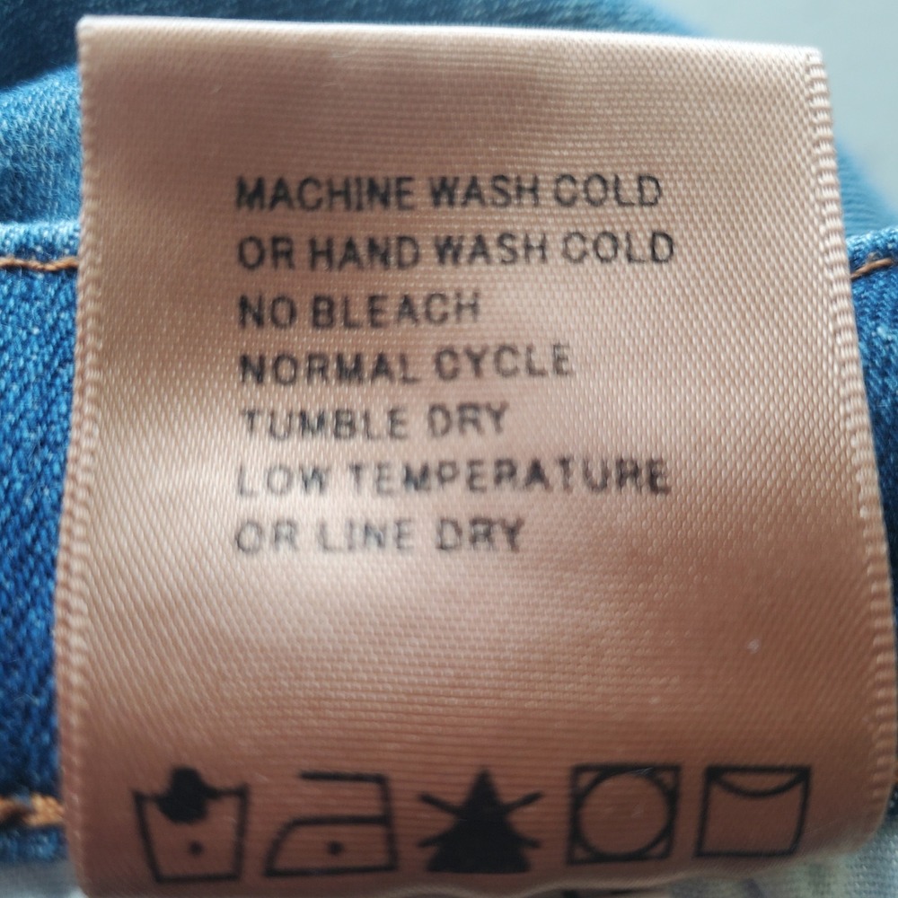 Driftwood Audrey Slim Straight Leg Raw‎ Hem Jeans Medium Wash Blue Denim Size 28 - Picture 2 of 12